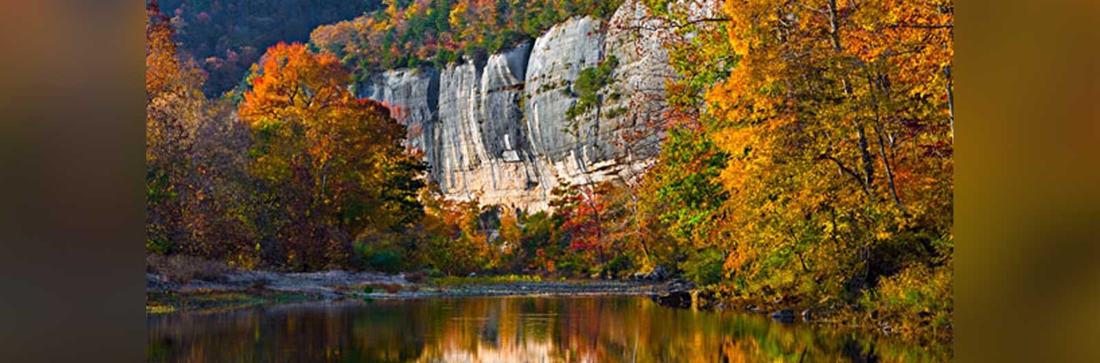 Bluffs towering over Buffalo National River