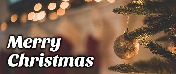 Merry Christmas with Ornament in back